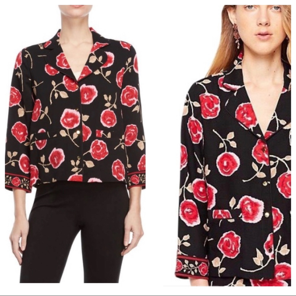 KATE SPADE NEW YORK Rose Button-Up Top
